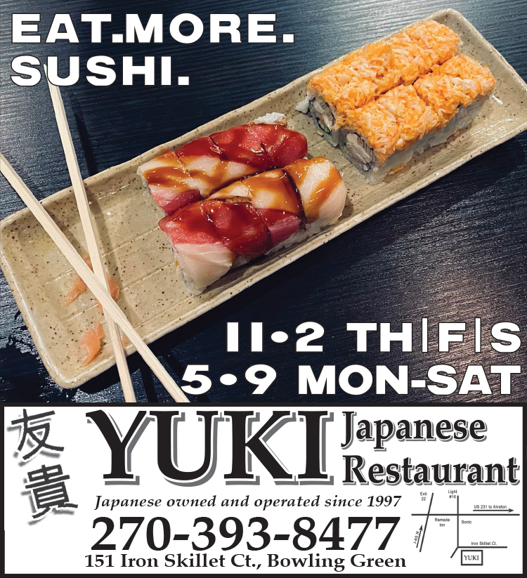 Ad for YUKI Japanese Restaurant.