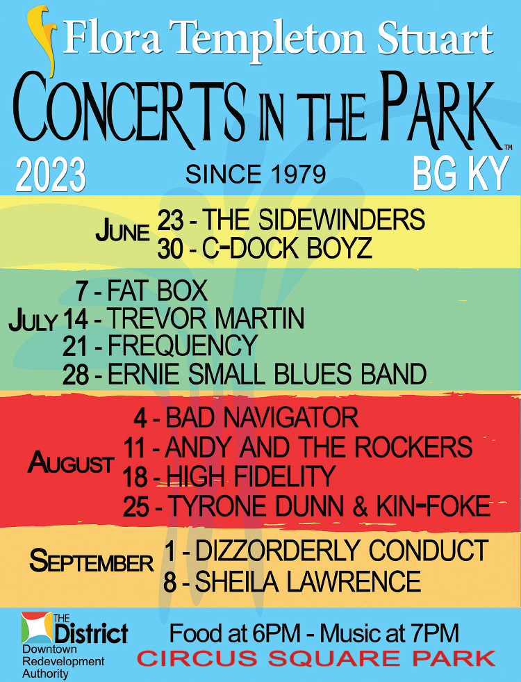 It’s time for Concerts in the Park SOKY Happenings