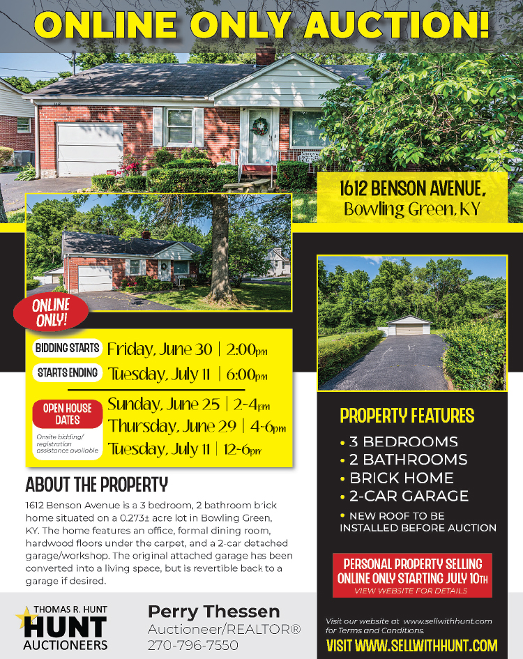 Hunt Auctioneers ad