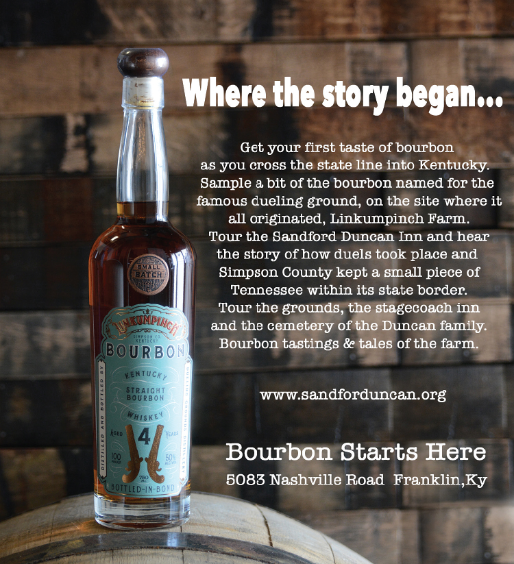 The Sandford Duncan Inn... where the story began... bourbon starts here