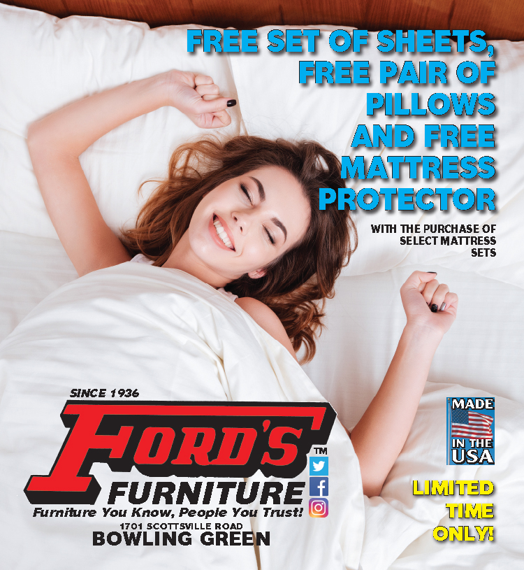 Get a free set of sheets, free pair of pillows and a free mattress protector with the purchase of select mattress sets now at Ford's Furniture