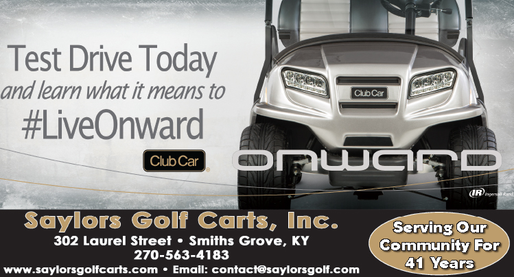 Test drive a Club Car golf cart today at Saylors Golf Carts in Smiths Grove