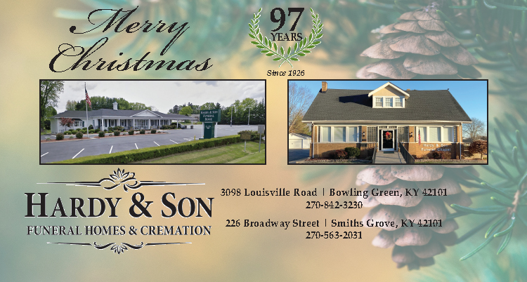 Merry Christmas from Hardy & Son Funeral Homes
