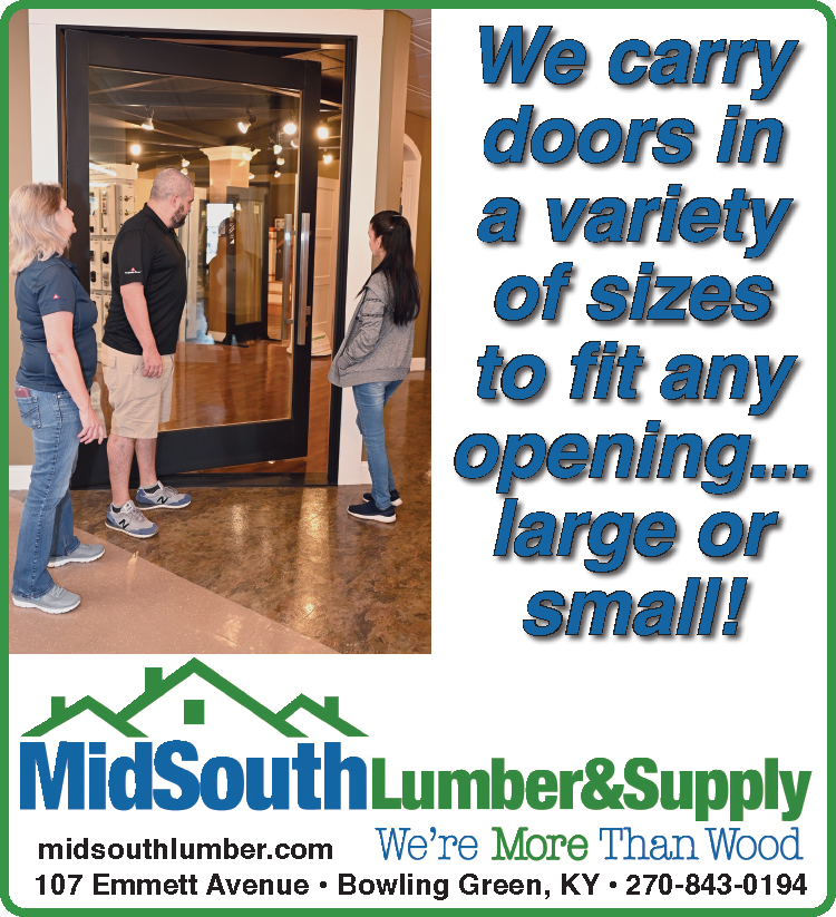 MidSouth Lumber carries doors in a variety of sizes.