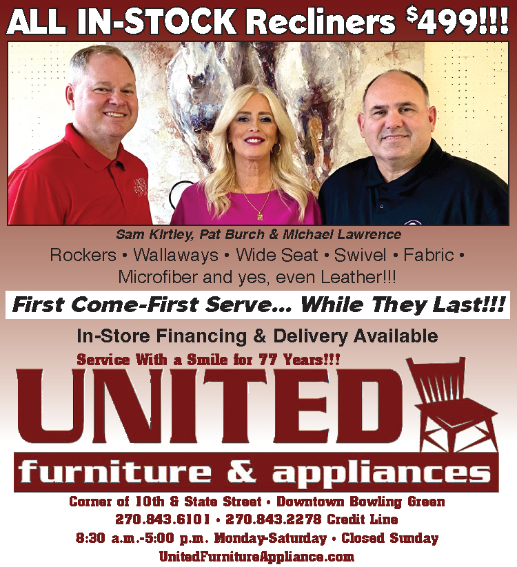 All in-stock recliners only $499 now at United Furniture