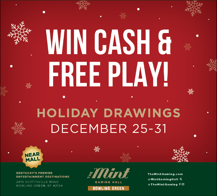 Win cash & free play this month at The Mint Gaming Hall.