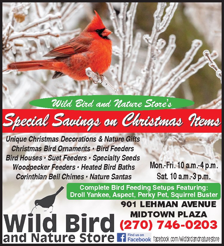 Special savings on Christmas items at the Wild Bird and Nature Store