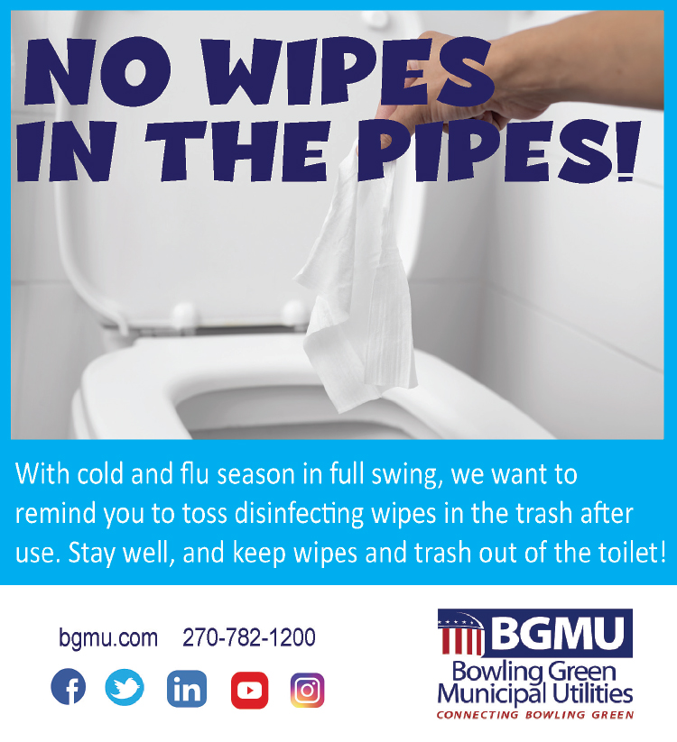 BGMU, no wipes in the pipes.