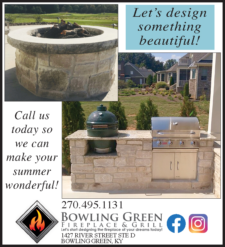 Let Bowling Green Fireplace & Grill design new outdoor living space for you