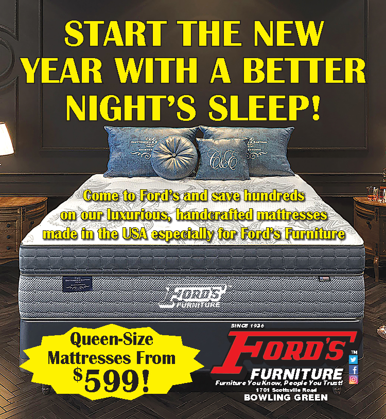 Start the new year with a better night's sleep on a mattress from Ford's Furniture.