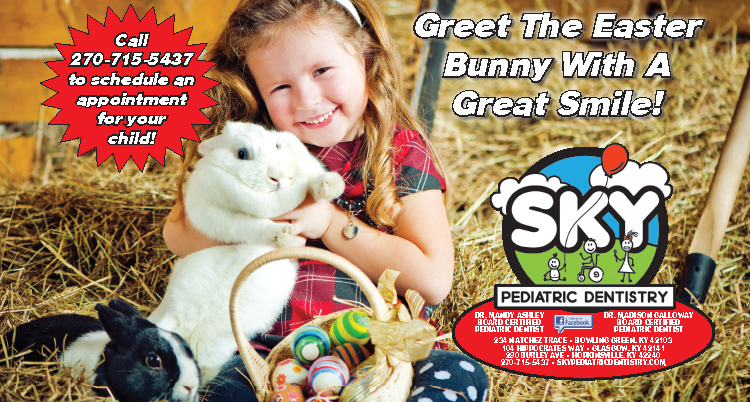 Greet the Easter Bunny with a great smile from SKY Pediatric Dentistry