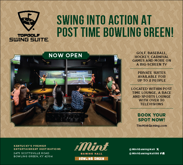 Swing into action at Topgolf Swing Suite in Post Time Sports Lounge in The Mint Gaming Hall
