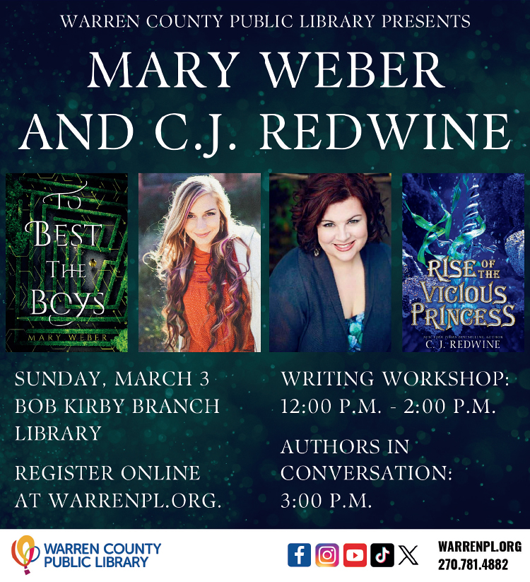 Warren County Public Library presents March Weber and C. J. Redwine