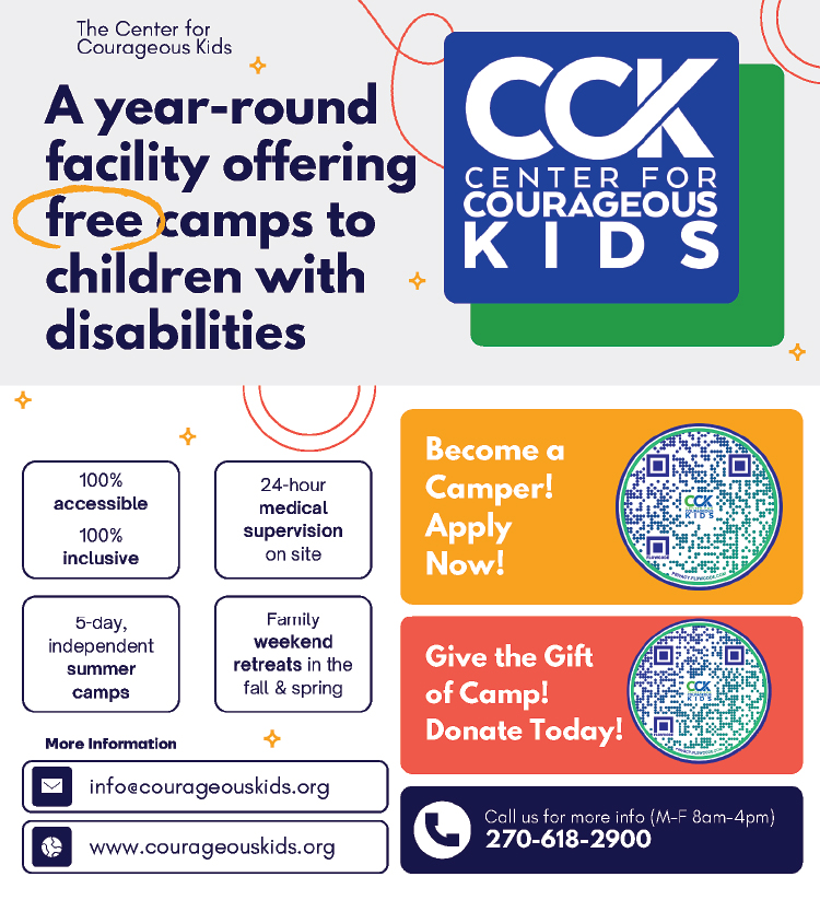 Center for Courageous Kids... CCK... a year-round facility offering FREE camps to children with disabilities