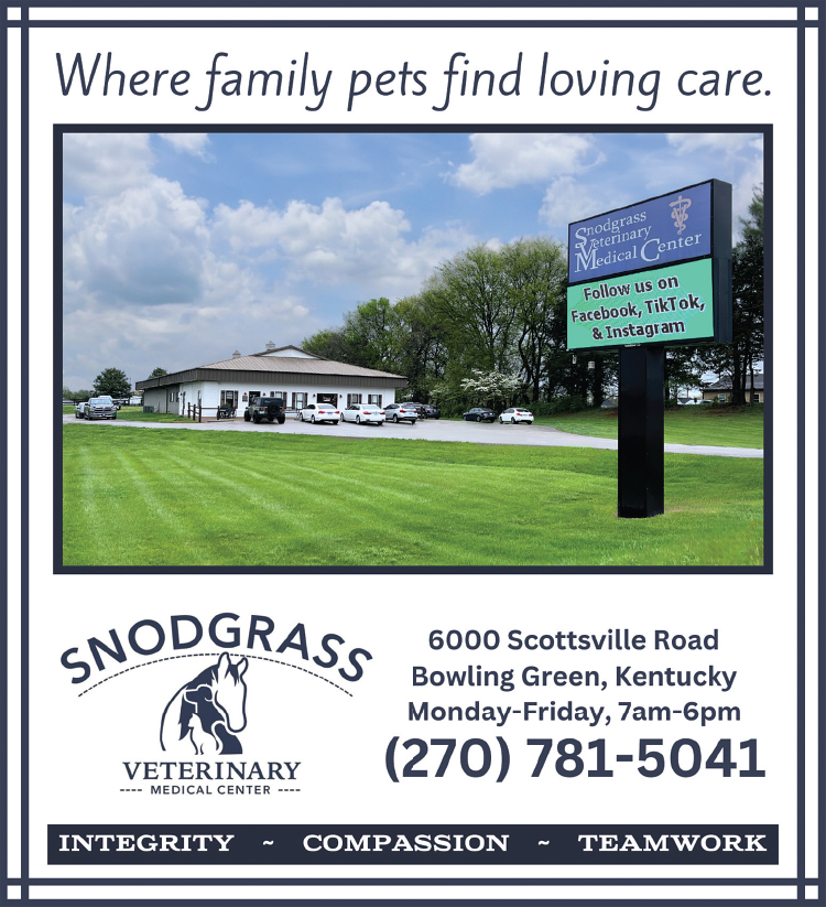 Snodgrass Veterinary Medical Center where family pets find loving care.