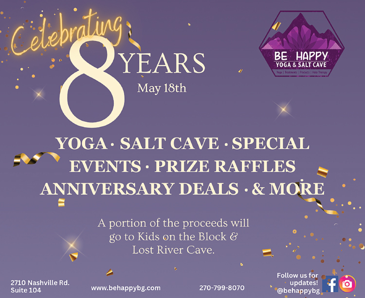 Be Happy Yoga & Salt Cave celebrating 8 years