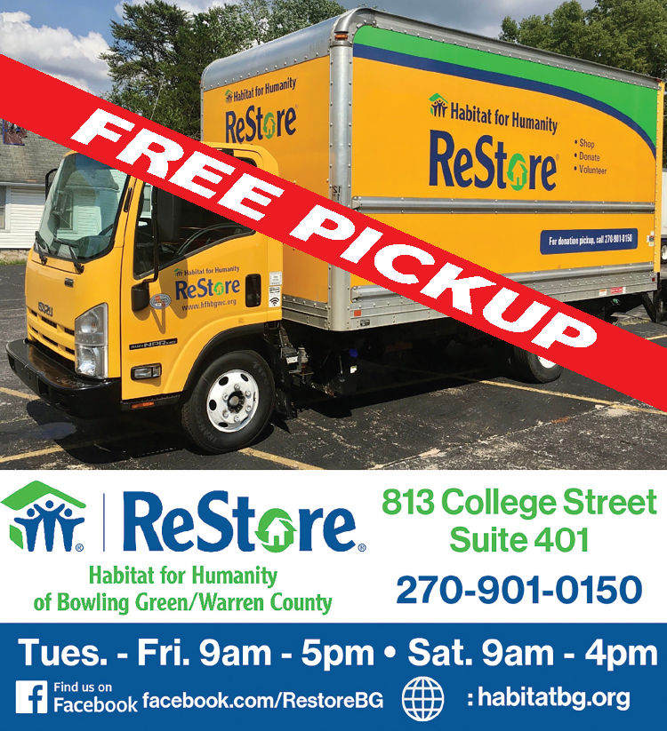 Free pickup of your donated items to Habitat ReStore