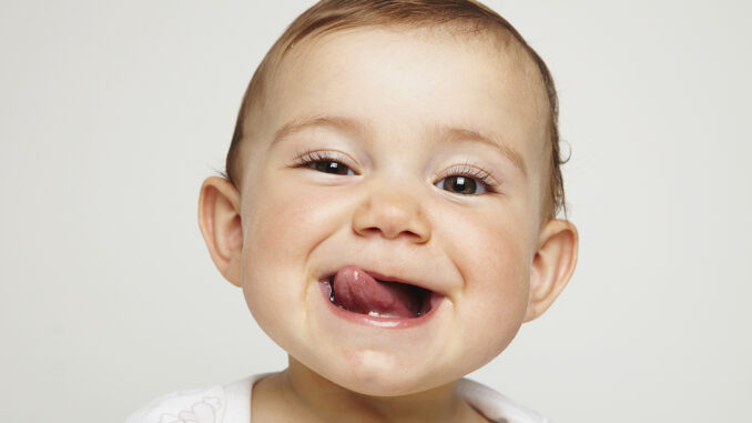 Smiling baby girl