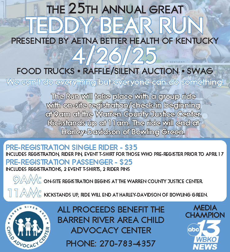 Don't miss the Annual Great Teddy Bear Run benefiting BRACAC.