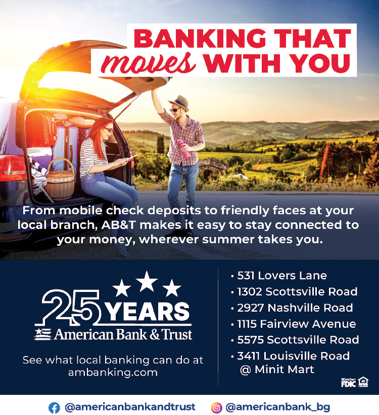 From mobile check deposits to friendly faces... American Bank & Trust... banking that moves with you.