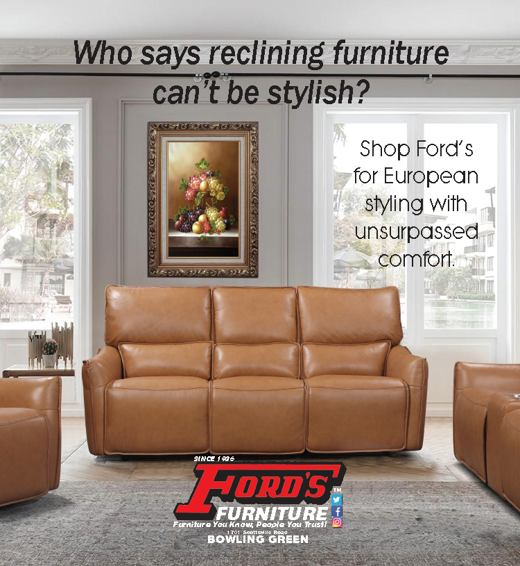 Reclining furniture can be stylish... at Ford's Furniture.