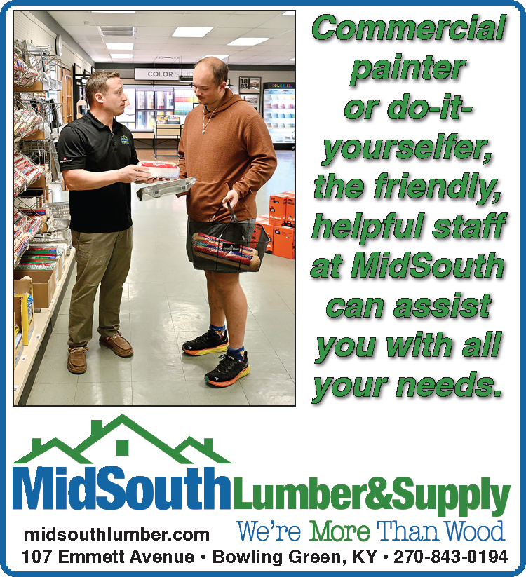 Commercial painter or do-it-yourselfer.. get all your supplies at MidSouth Lumber & Supply