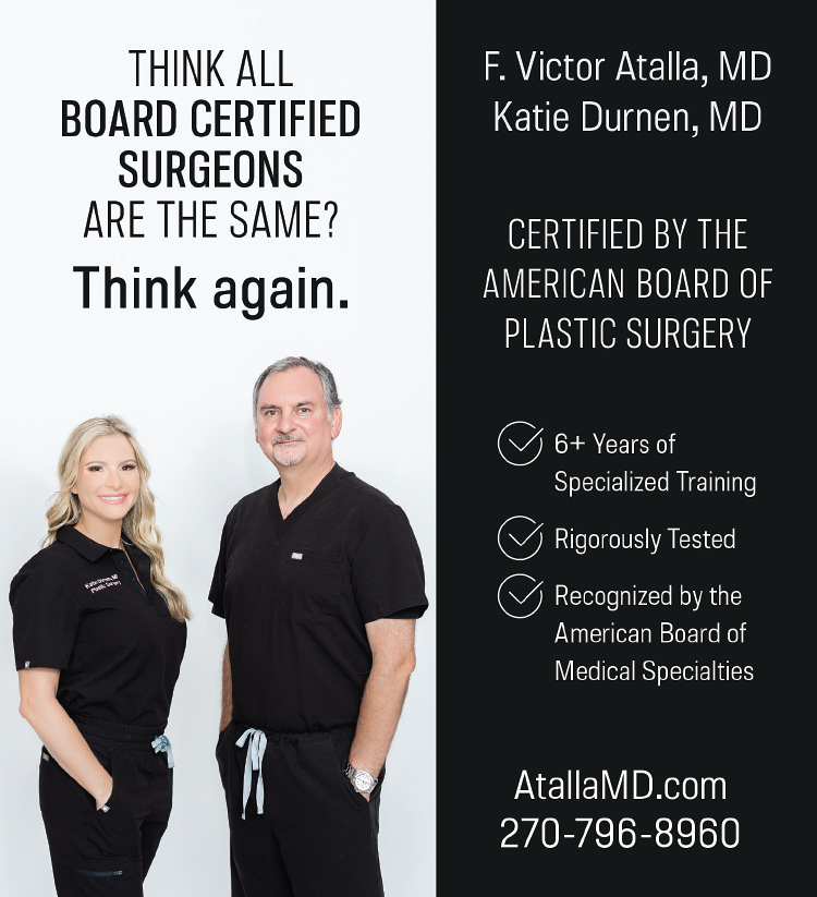 All board certified surgeons are not the same. F. Victor Atalla, MD. Katie Durnen, MD. Experience, training, and skill for you.