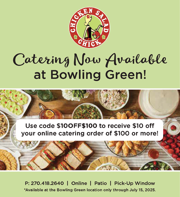 Catering now available at Chicken Salad Chick in Bowling Green.