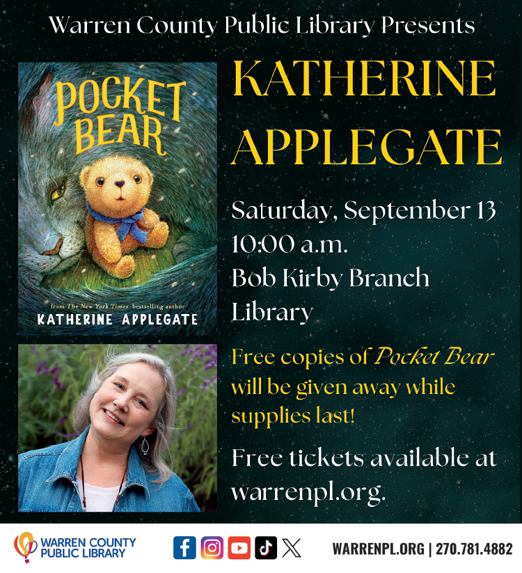 Warren County Public Library presents Katherine Applegate.