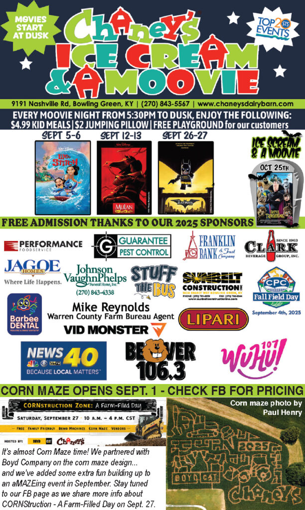 Chaney's Ice Cream and a Moovie. 