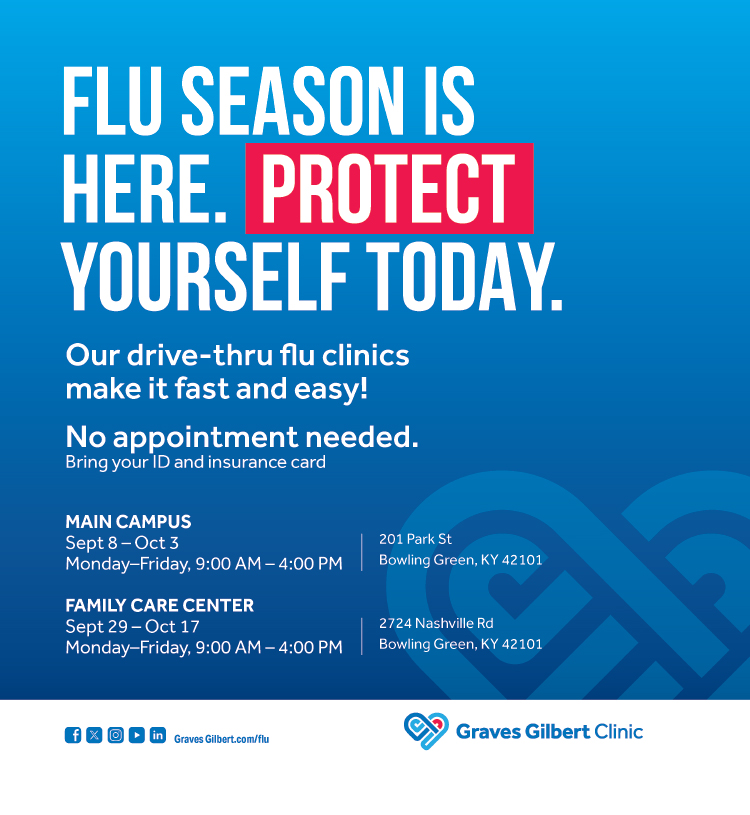 Flu season is here. Protect yourself today with help from Graves Gilbert Clinic.