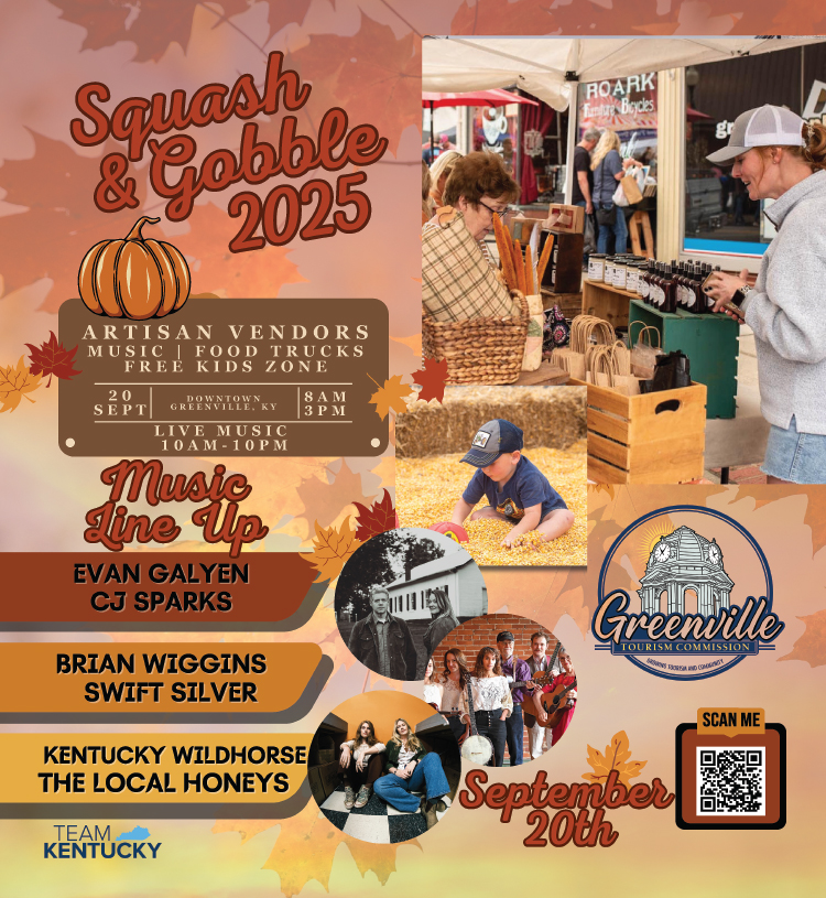 Don't miss all the fun events in Greenville Kentucky.