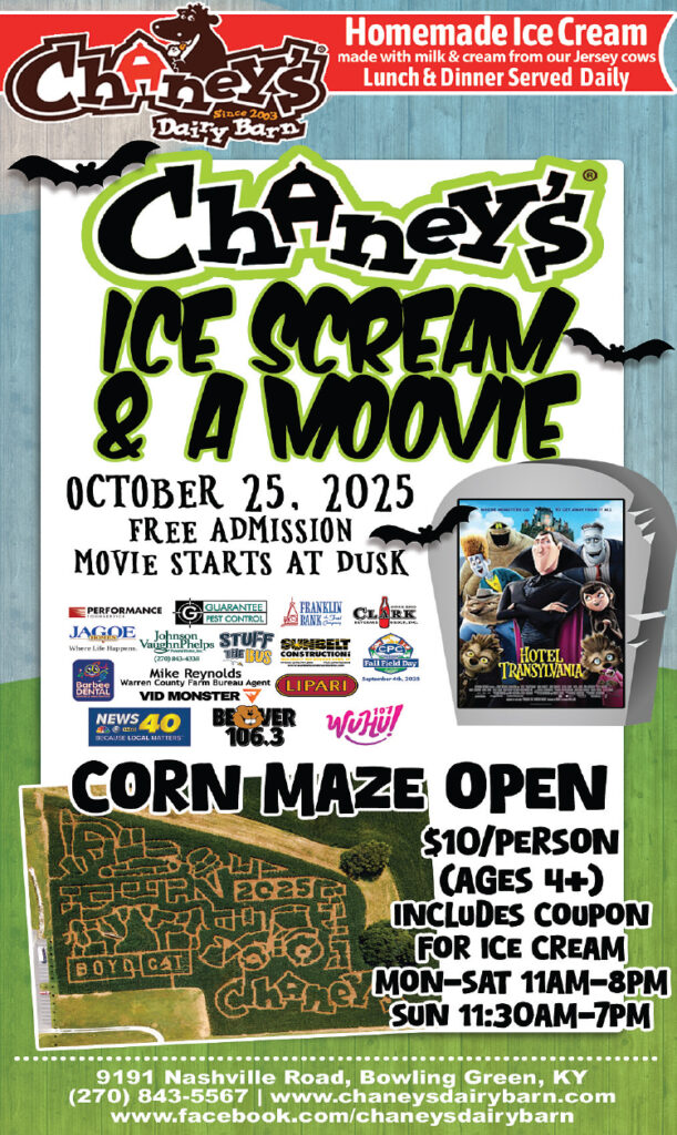 Chaney's Dairy Barn... Ice Scream and a Moovie. Corn maze is open.