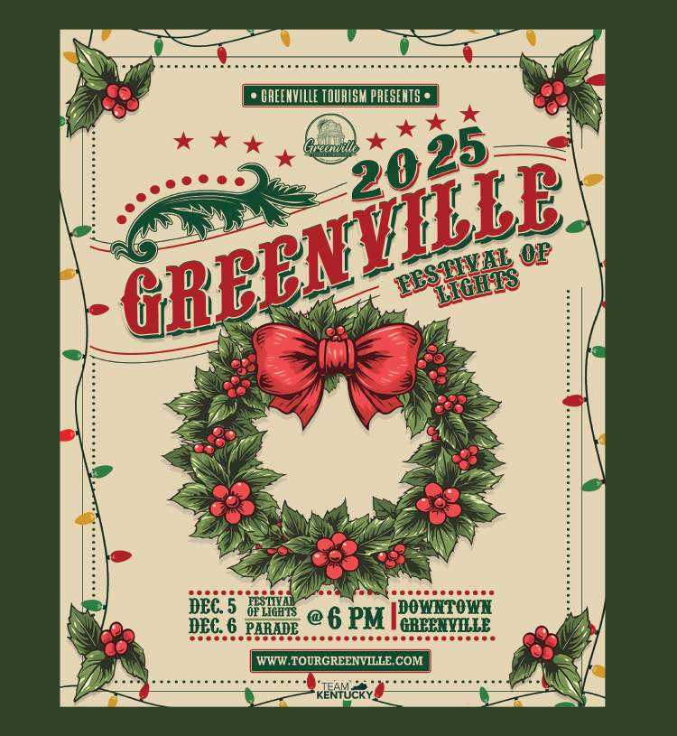 Greenville, Kentucky Tourism presents the 2025 Greenville Festival of Lights.