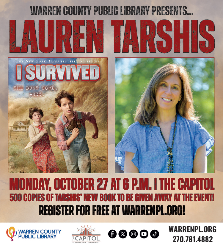 Warren County Public Library presents Author Lauren Tarshis.