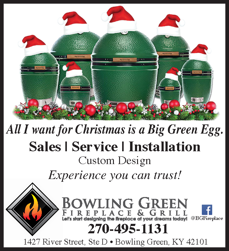 The Big Green Egg from Bowling Green Fireplace & Grill... the perfect Christmas gift.
