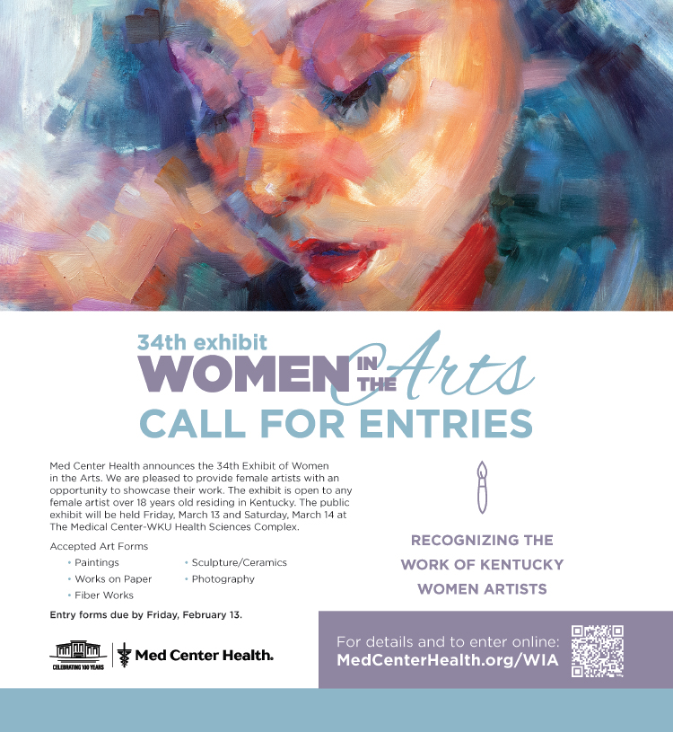 Med Center Health 34th exhibit Women in the Arts Call For Entries.