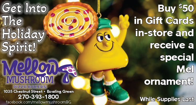 Get into the holiday spirit with gift cards from Mellow Mushroom.