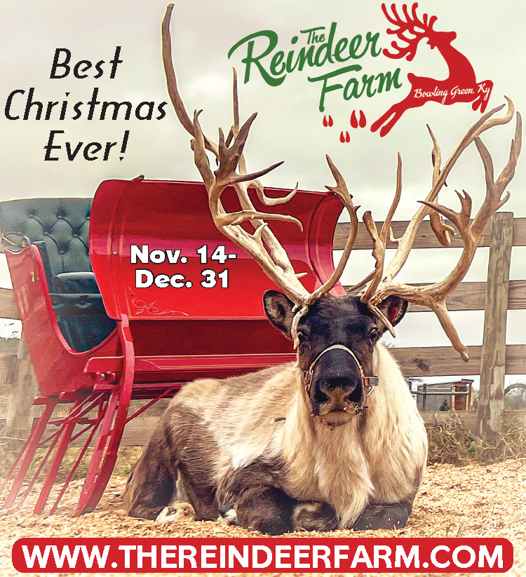 Enjoy a Reindeer encounter at The Reindeer Farm Bowling Green, KY.