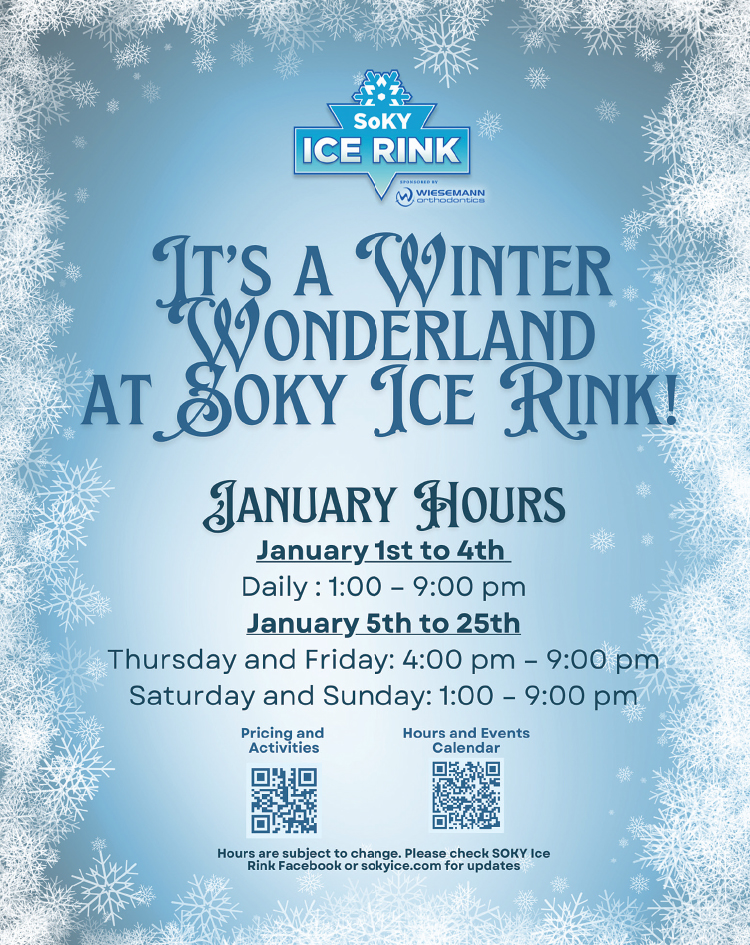 The SOKY Ice Rink... a winter wonderland.