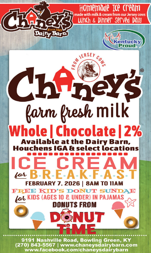 Farm fresh milk from Chaney's Dairy Barn.