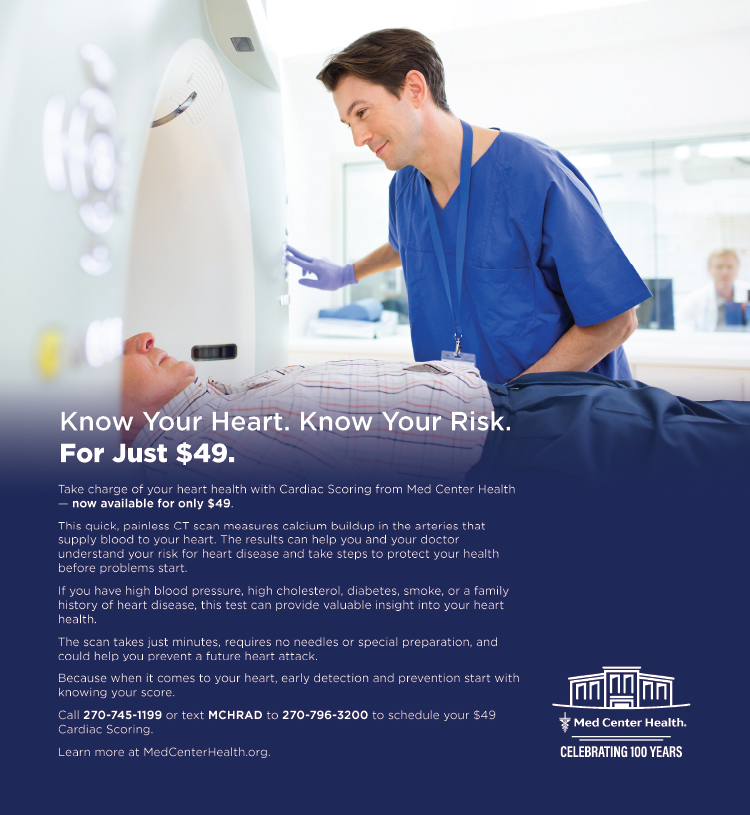 Let Med Center Health help you know your heart and know your risk for just $49.
