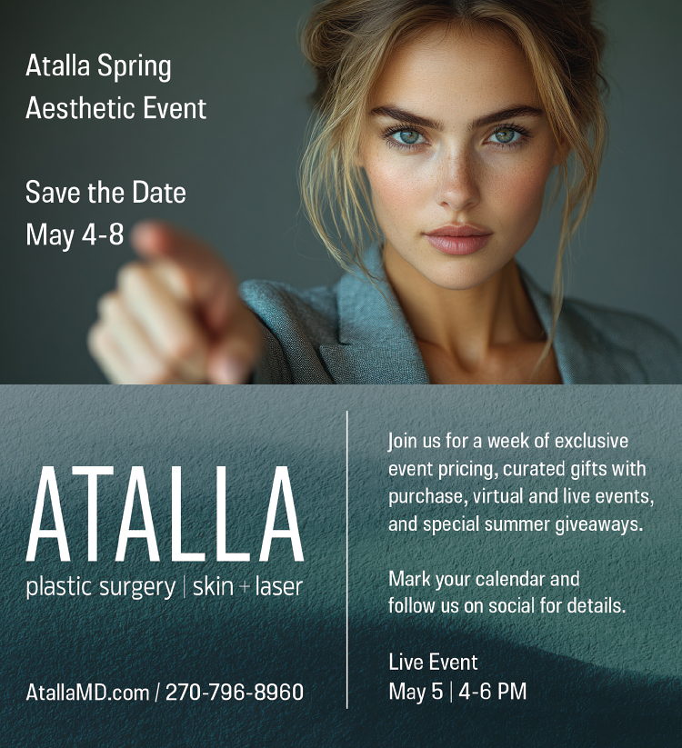 Save the date of May 4-8 for the Atalla Plastic Surgery spring aesthetic event.