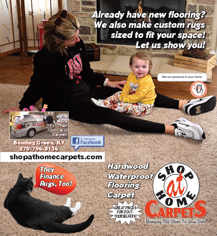 Custom rugs from Shop At Home Carpets