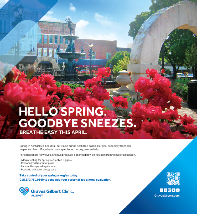 Hello Spring... goodbye sneezes... breathe easy this April from Graves Gilbert Clinic.