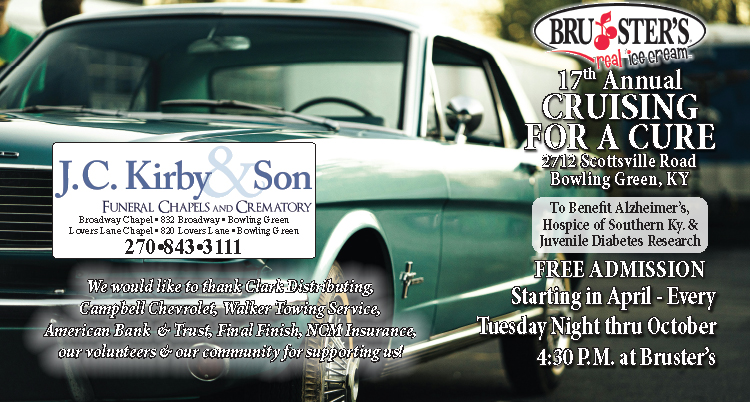 17th Annual Cruising For A Cure sponsored by J.C. Kirby & Son Funeral Chapels.