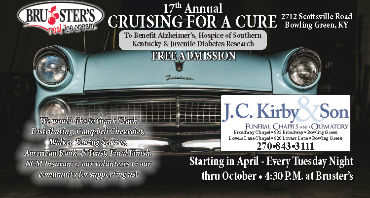 17th Annual Cruising For A Cure sponsored by J. C. Kirby & Son Funeral Homes.
