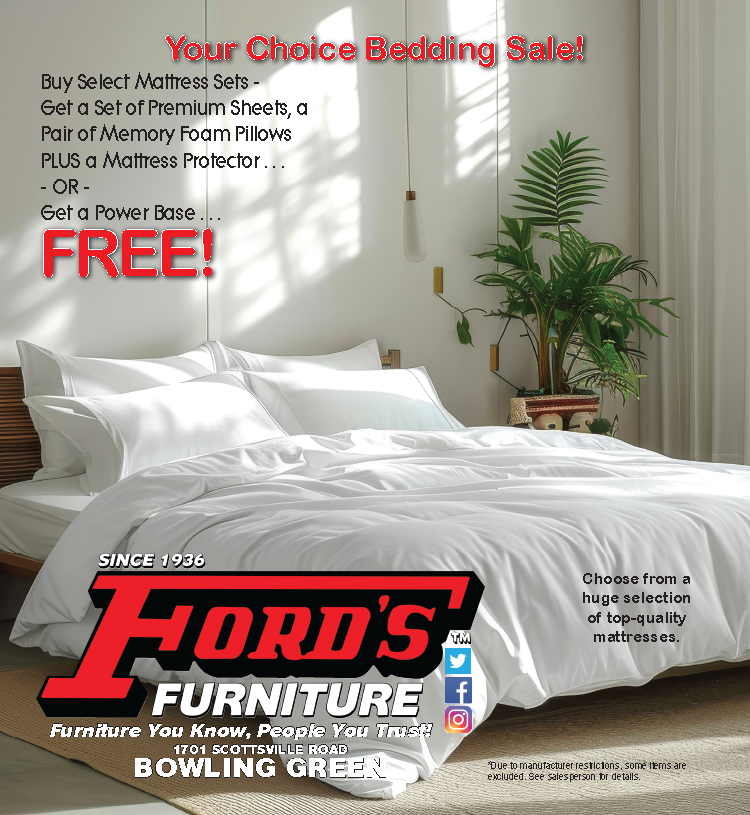 Ford's Furniture Mattress Gallery... your choice bedding sale. 