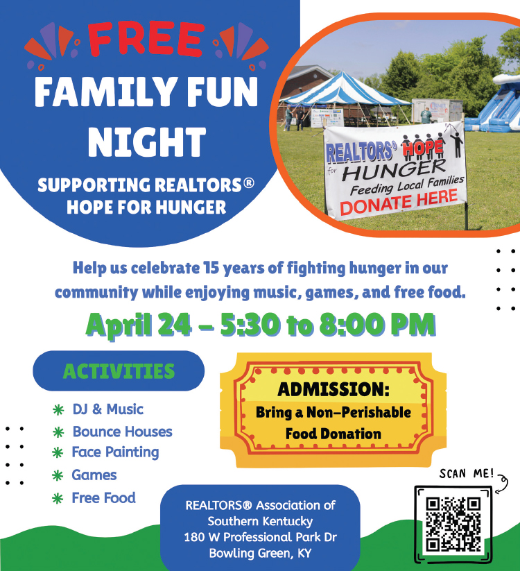Free Family Fun Night supporting Realtors Hope for Hunger