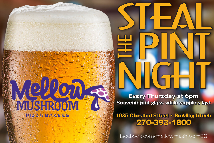 Steal the pint night at Mellow Mushroom.